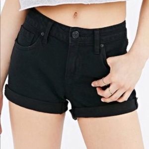 BDG Urban Outfitters Black Mid Rise Shortie Shorts